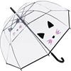 Susino Ombrello classico, Black & Pink (Nero) - 17011
