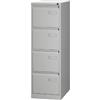 Bisley LIGHT Armadietto sospeso a 1 Via, DIN A4, 4 HR, 100% cassetto Estraibile, Metallo, 645, Grigio Chiaro, 62,2 x 41,3 x 132,1 cm, Acciaio, 62.2 x 41.3 x 132.1 cm