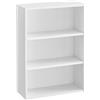 VASAGLE Scaffale a 3 Ripiani, Libreria, Scaffalatura Portaoggetti, Organizzatore con Scomparti, Ripiani Aperti e Regolabili, per Soggiorno, Ufficio, Camera da Letto, Bianco Nuvola LBC163T14