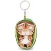 NICI Sleeping Pets - Portachiavi con tigrotto di peluche (8 cm) addormentato in un cestino, accessorio di peluche per zaino o borsa, portachiavi per grandi e piccini, multicolore