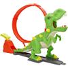 ColorBaby Teamsterz - Traccia lanciatrice per auto, looping e dinosauro, dimensioni giganti, include 1 macchina metallica, funzionamento manuale senza batterie, giocattolo per bambini e ragazze dai 3