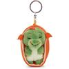 NICI Sleeping Pets 63171 - Portachiavi con Drago di Peluche (8 cm) Addormentato in Un Cestino, Accessorio di Peluche per Zaino o Borsa, Portachiavi per Grandi e piccini, Multicolore
