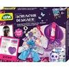 Lena Glam Scrunchies - Set creativo per ragazze con tessuto, elastico, 5 charms, scatola a forma di cuore e materiale da cucito, set regalo per bambini dai 6 anni in su