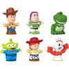 Fisher-Price Little People Toy Story - Set Personaggi, 6 Action Figures dei Film Disney & Pixar Toy Story, Include Buzz Lightyear, Woody, Jessie, Rex, Un Alieno e Forky, 1+ Anni, JLM24