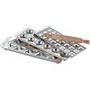 Imperia Raviolamp Tris Linea Classica. 3 stampi per ravioli Made in Italy. Accessorio macchina per la pasta. Accessorio cucina tagliapasta in alluminio per pasta fresca con mattarello.
