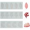 meukcez 3 Pezzi Stampo Silicone per Decorare Torte, Stampo Decorazioni Crostata, Stampi Silicone Corallo, Stampi per Cucina, Fondente Cioccolato Strumenti Pasticceria Professionali, per Cupcake Candy Biscotti