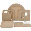 PH PandaHall Set di Attrezzi per Tornio da Ceramica Sistema di Mazze per Tornio da Vasaio, 30cm Utensile per Mazze Esterne Rotonde 9pz Adattatori per Mazze Quadrate da 20/15/10cm per Ceramica