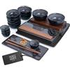 Moritz & Moritz Set Sushi Giapponese - Set Sushi per 4 Persone - 29 Pezzi Set per Servire il Sushi con 3 Piatti per Sushi - 4x Piatti Sushi Giapponesi, Ciotola per Miso, Ciotoline e Bacchette