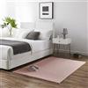 Teppich Wölkchen Tappeto Soffice Di Pelliccia Finta Di Coniglio - Decorazione Da Salotto - Tappeto Di Pelliccia Lavabile Come Tappetino Da Letto - Rosa - 120x170cm