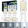 QOJUX 3W G9 Lampadine Led Bianco Freddo Dimmerabili, Classe Energetica C, 34 Led 480Lm Lampadina G9 Equivalente A 50W Alogena, 6000K Lampadine A Risparmio Energetico Senza Sfarfallio Confezione Da 5