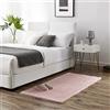 Teppich Wölkchen Tappeto Soffice Di Pelliccia Finta Di Coniglio - Decorazione Da Salotto - Tappeto Di Pelliccia Lavabile Come Tappetino Da Letto - Rosa - 80x150cm