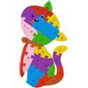 BLUECHOLON Puzzle, Puzzle Educativo in legno, Animali e veicoli, 25 x 20 cm, Numeri e lettere Alfabeto, Multicolore (Gatto)