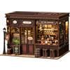 LUMYCE Kit Book Nook DIY per Adulti - Casa in Miniatura con Luci LED da Montare, Modellismo 3D Creativo per Decorare Librerie - Regalo Originale per Appassionati di Fai da Te