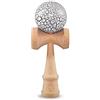 Ganzoo Kendama in faggio, attrezzo di abilità con Palla Ø 6 cm con Foro e Corda in Nylon, 3 Coppe per Cattura e bilanciamento, Finitura Laccata Blu/Nero, Dimensioni 16 cm Altezza e 6,8 cm Larghezza