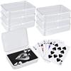 Xishoyen 7 Scatole Trasparenti in Plastica con Coperchio per Carte da Gioco, Carte di Credito, Biglietti da Visita, Perline e Cubi