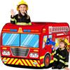 WEXFFU Casetta giocattolo pop-up per bambini, tenda da gioco dei vigili del fuoco, tenda da gioco pop-up pieghevole con borsa per il trasporto, giocattolo per interni ed esterni, per ragazzi e ragazze