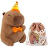 Ourdort Capybara Peluche, 25cm Capybara Peluche Bambola,nimali di Peluche Realistici Capibara Morbido E Carino, Realistico Animale Peluches Capibara, Compleanno Regalo Per Ragazzi Ragazze.