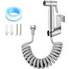 Venprodium Doccetta per Bidet Kit, Doccino per Bidet in Inossidabile, Bidet Portatile Kit Doccetta, Spruzzatore per WC con Tubo Flessibile da 3M, per la Animali Domestici, Igiene Personale, Argento
