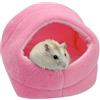 LuckyOpt Letto per criceto, carino mini cavia letto con biancheria da letto rimovibile, morbido cuccia per porcellini d'India siriano riccio Gerbil piccoli animali domestici (rosa)