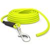 SNOOT Guinzaglio da traino per cani, impermeabile, senza passante, 10 m, per allenamento a ruota libera, sicuro, giallo fosforescente, fino a 35 kg