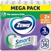 Zewa Smart - Carta igienica senza custodia, confezione grande con 36 rotoli (9 x 4 x 300 fogli)