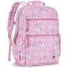 VASCHY Zaino Bambina, Leggero Colorato Zainetto Scuola Elementare con Cinturino Petto Fibbia per Viaggio, Campeggio e Tempo Libero, 3‑8 Anni Unicorno Rosa