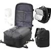 WEPOET Zaino Sottovuoto Viaggio Zaino da Viaggio Aereo Bagaglio a Mano con Sottovuoto Capacità Elevata Zaini Easyjet Vacuum Backpack con Porta Scarpe(Nero)