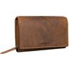 STILORD 'Chloe' Vintage Portafoglio Pelle Donna con Protezione RFID Portamonete Grande Vera Cuoio con Scomparti per Carte e Confezione Regalo, Colore:bergamo - marrone