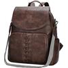 VASCHY Zaino Pelle Donna,Zainetto Donna Elegante Borsa Zaino Lavoro Zaini Antifurto Vintage con Tracolla/Scuola/Viaggio Caffè
