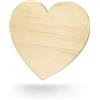 Kleenes Traumhandel - Bellissimo cuore in legno, tipo 2, ideale come decorazione per matrimoni, pareti e porte (337 x 300 mm)