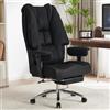 EXCEBET Sedia Ufficio Ergonomica in Rete 180kg - Poltrona Direzionale Big & Tall, Seduta a Molle 14cm (Comfort Divano), Schienale Alto Traspirante con Supporto Lombare (Nero)