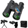 Kujizpu 12x42 Binocolo Professionali, Potente Binocolo con Prisma BaK-4 e Lente FMC, Impermeabile Binoculars, con Adattatore per Treppiede e Adattatore Telefonico, per Osservare gli Uccelli