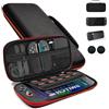Omesio Custodia Portatile Per Nintendo Switch con cover Protettiva + Protezione Per Lo Schermo Impugnatura Per Il Pollice Custodia Protettiva Per Console Eaccessori Compatibile con Switch 2 (Rossa)
