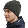 TOP-EX XL/XXL - Berretto impermeabile in lana merino da uomo e da donna, in caldo pile, traspirante, per sci, TX94609_Grigio, L