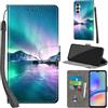 PHINIENLAND Cover per Samsung Galaxy A05s Case PU Pelle Custodia [Kickstand] [Chiusura magnetica] [Slot per Schede], Portafoglio Flip Custodia per Samsung Galaxy A05s,Aurora