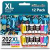 GILIMEDIA 202XL Cartucce d'inchiostro Sostituzione per Epson 202XL 202 XL Cartuccia per Epson Expression Premium XP-6000 XP-6005 XP-6100 XP-6105 XP-6001(12 Pack)