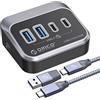 ORICO 4 Porte USB3.2 Gen2 Hub con 2 Tipo C, 2 Tipo A, Sdoppiatore USB C/A con cavo dati da 0.5m, 10Gbps Multi USB Adattatore per computer desktop, Laptop