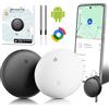 TDTOD Smart Tracker Tag Android, Bluetooth Localizzatore Chiavi GPS Tracker (Solo Android) Funziona con Google Dov'è App Trova Oggetti Compatibile con Trova Dispositivo (Bianco+nero, 2 pack)