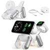 Bolvunes Stazione di Ricarica per Apple MagSafe 3 in 1 Wireless Caricatore per iPhone 17e Air 17 16 15 14 13 12 Serie, per Apple Watch Ultra/SE/11/10/9/8/7/6/5/4/3/2, per AirPods 2/3/Pro
