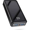 EVARY Power Bank 24000mAh con 3 Uscite e 2 Ingressi Ricarica Rapida 22.5W Caricabatterie Portatile con USB C,Carica Batterie Portatile per Cellulare con Torcia, Powerbank Potente per iphone,Xiaomi,Samsung