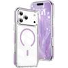 IMEIKONST Custodia Trasparente per iPhone 17 Pro Max (6,9), [Compatibile con MagSafe] Magnetica Sottile Anticaduta Anti-ingiallimento Protezione Militare Cover per iPhone 17 Pro Max. Viola CHTM