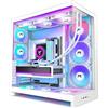 HYXN H2-RGB(2026) HYXN ATX PC Case-8 PWM ARGB ventola preinstallata (6 x 140 mm e 2 x 120 mm)grande doppia camera ATX Mid-Tower Airflow Gaming PC, supporto radiatore da 420 mm,Type C 3.2 (Bianco, H2-ARGB)