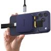 ORICO Lettore di schede SD magnetico con ricarica PD 100W, SD/TF 3.0, velocità di trasferimento dati 104 MB/s, Card Reader Compatibile con iPhone 17/16/15, iPad Pro e MacBook (Blu, 4 IN 1)
