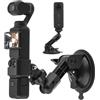 BRDRC Pocket 3 Ventosa di supporto, parabrezza parabrezza cruscotto kit con adattatore di espansione per Go Pro Max Mini Hero 12 11 10 9 8 7 6 5 Pocket 3 2 Insta 360 X5 X4 X3 X2 Go 3 Action 3 4