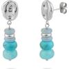 Tamaris Orecchini - Orecchini in acciaio inox con pietre naturali colorate - Argento - 3,1 cm - Impermeabile e delicato sulla pelle