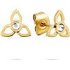 Tamaris Orecchini - Orecchini in acciaio inox a forma di fiore con zirconi - Oro IP - 0,8 cm - Impermeabile e delicato sulla pelle