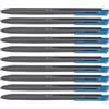 Pentonic LINC Switch - Penna a sfera a pressione, diametro sfera 0,7 mm, spessore linea 0,3 mm/blu/10 pezzi/per ufficio, casa o scuola