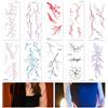 Sugeru 10 Fogli Tatuaggi Halloween, Vaso Sanguigno Adesivi Halloween Viso, Ferite Finte Halloween, Tatuaggi Cicatrici Finte, Tatuaggi Halloween Adulti per Carnevale e Feste in Maschera (Non luminoso)