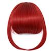 ALLY-MAGIC Frangia con clip, extension per capelli da donna, con tempie, alla moda, frangia a ciuffo, per uso quotidiano, Y7LHJFP (rosso)