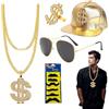 WYRGQIQN Costume Anni 80 e 90 Uomo - Catena d'oro Uomo - Deguisement Année Homme - Aggiungi un tocco retrò al tuo stile.